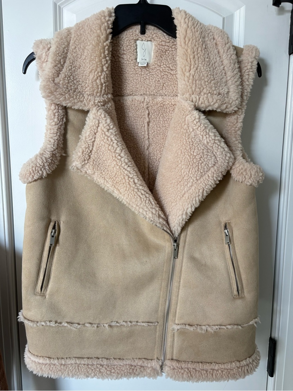 Joie Women’s Faux Shearling Vest - Beige & Cream XS